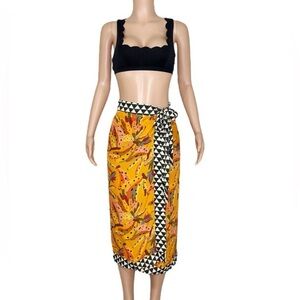 FARM Rio Wrap Midi Skirt, SM
